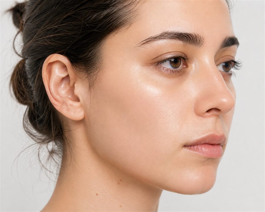 Peau après la cure Mediskin — teint lumineux, grain de peau lissé